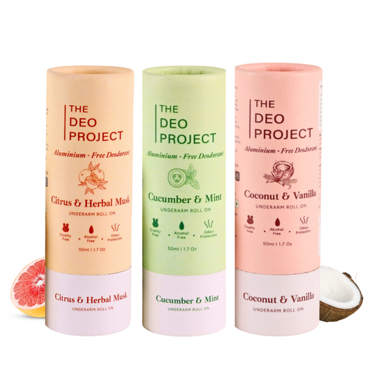 Coconut, Citrus Herbal Musk, Cucumber & Mint (Pack of 3 - 50ML Each)