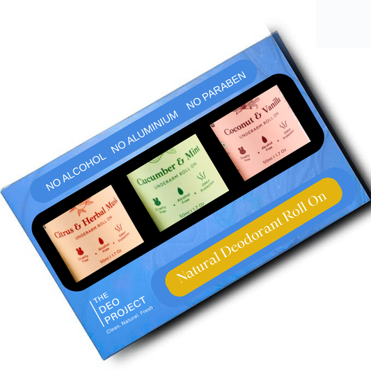 Coconut, Citrus Herbal Musk, Cucumber & Mint (Pack of 3 - 50ML Each)