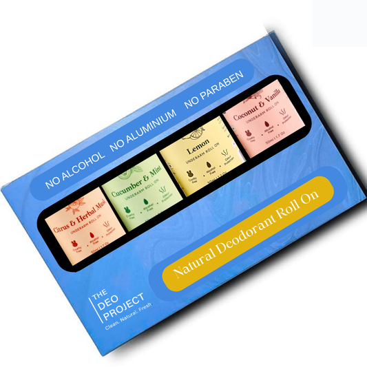 Coconut, Lemon, Citrus Herbal Musk, Cucumber & Mint (Pack of 4 - 50ML Each)